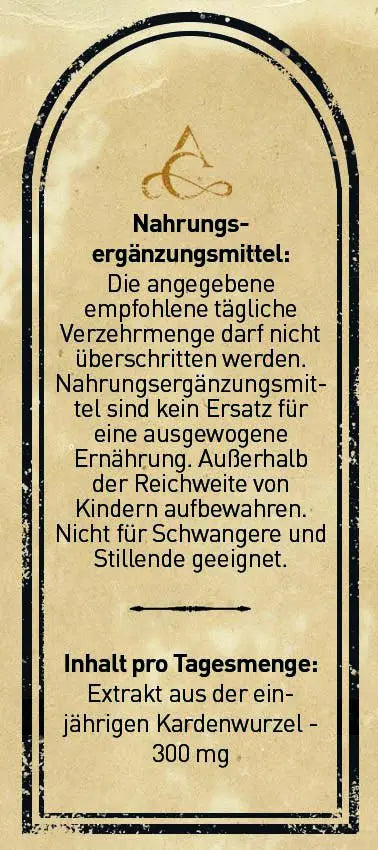 Elixir Cardaea – Tinktur aus Kardenwurzel-Extrakt
